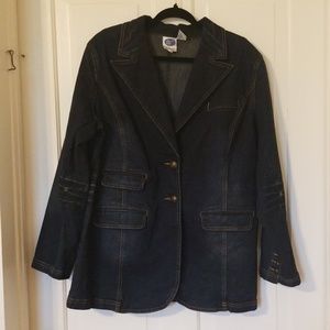 Women's dark denim jacket blazer